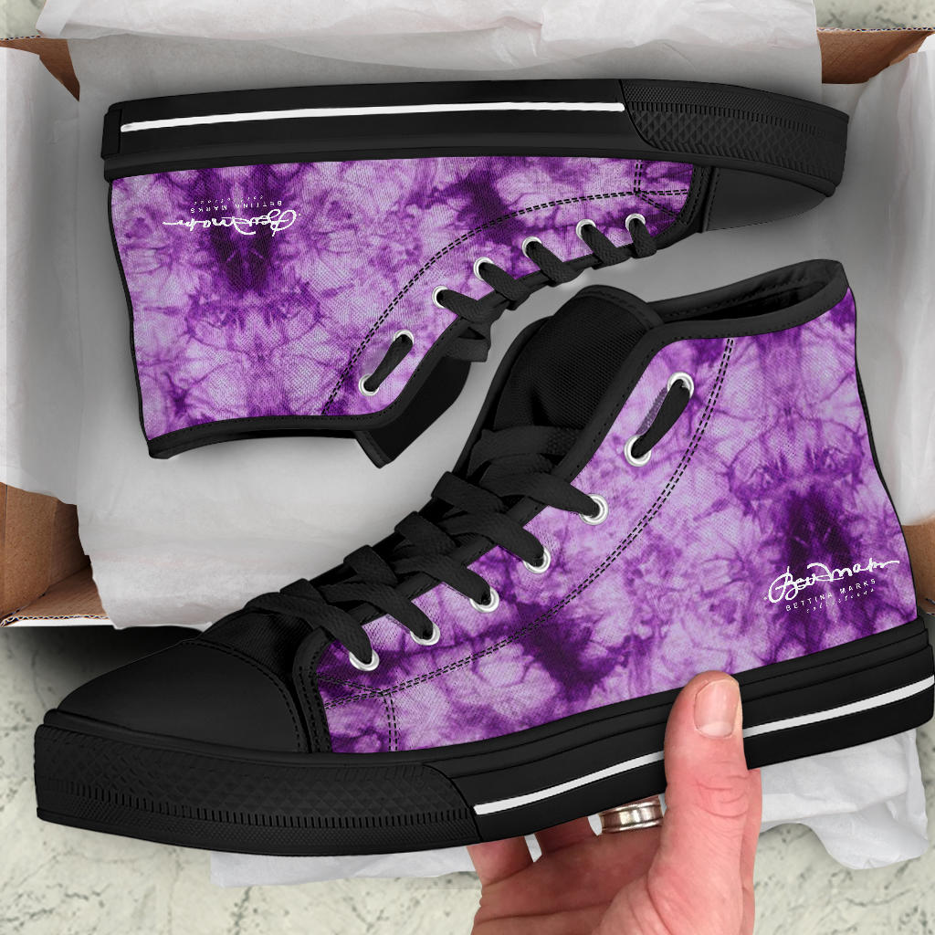 Purple Tie Dye High Top Sneakers
