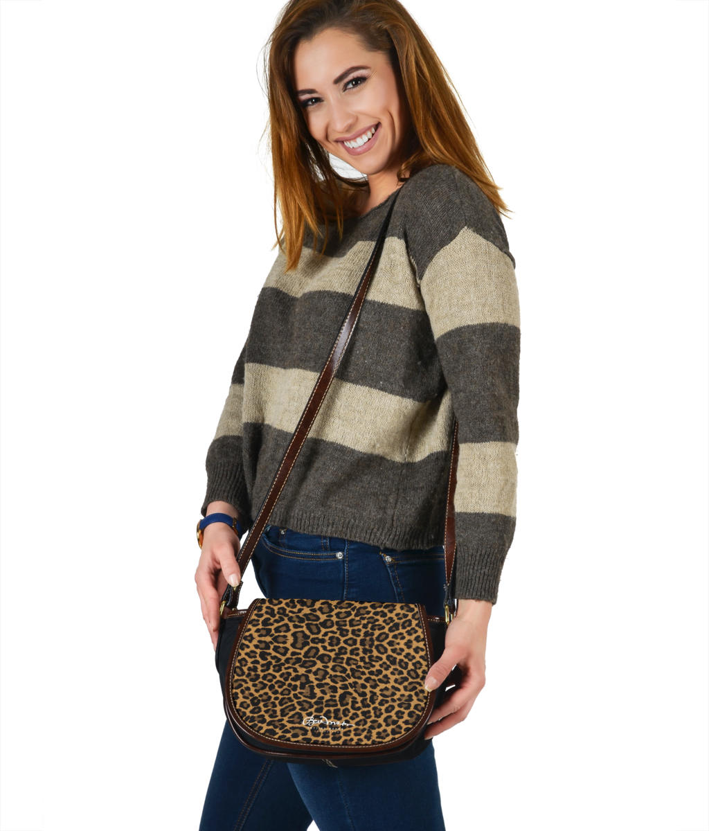 Leopard Saddle Shoulder Bag