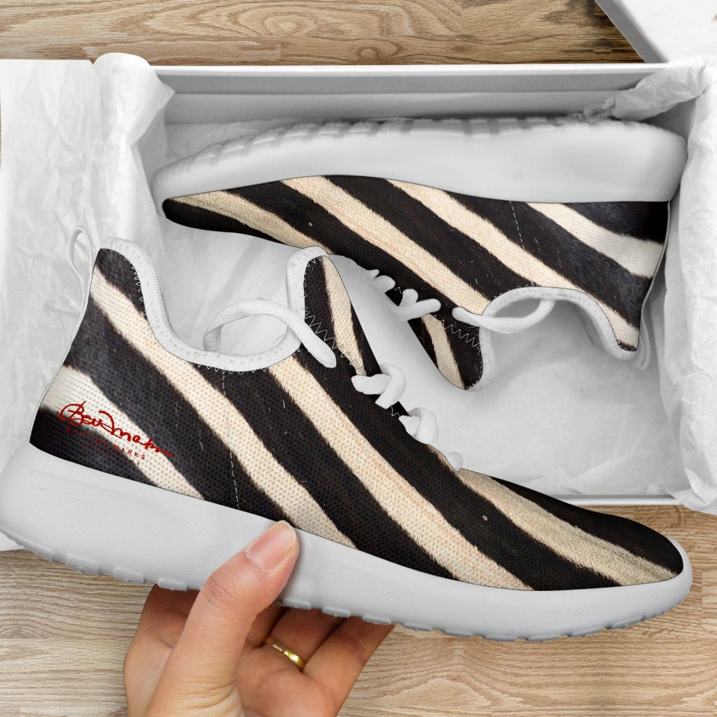 Zebra Mesh Knit Sneakers