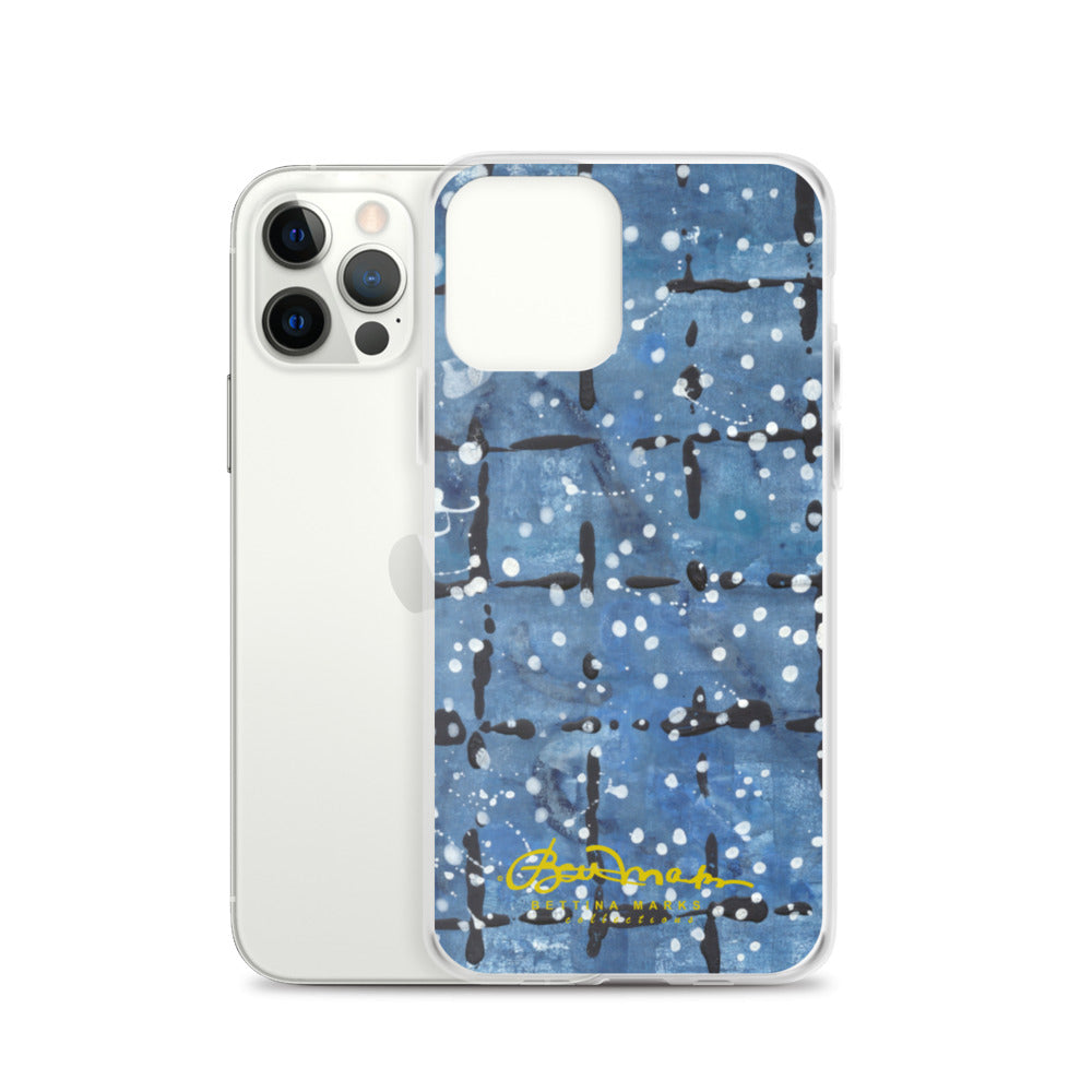 Blu&White Dotted Plaid iPhone Case (select model)