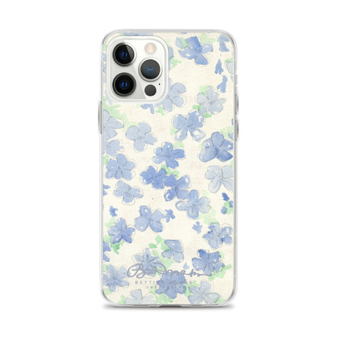 Blu&White Watercolor Floral iPhone Case (select model)