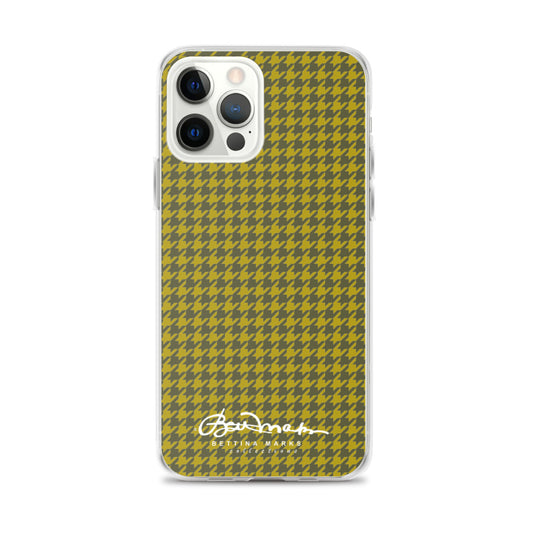 Yellow Houndstooth iPhone Case