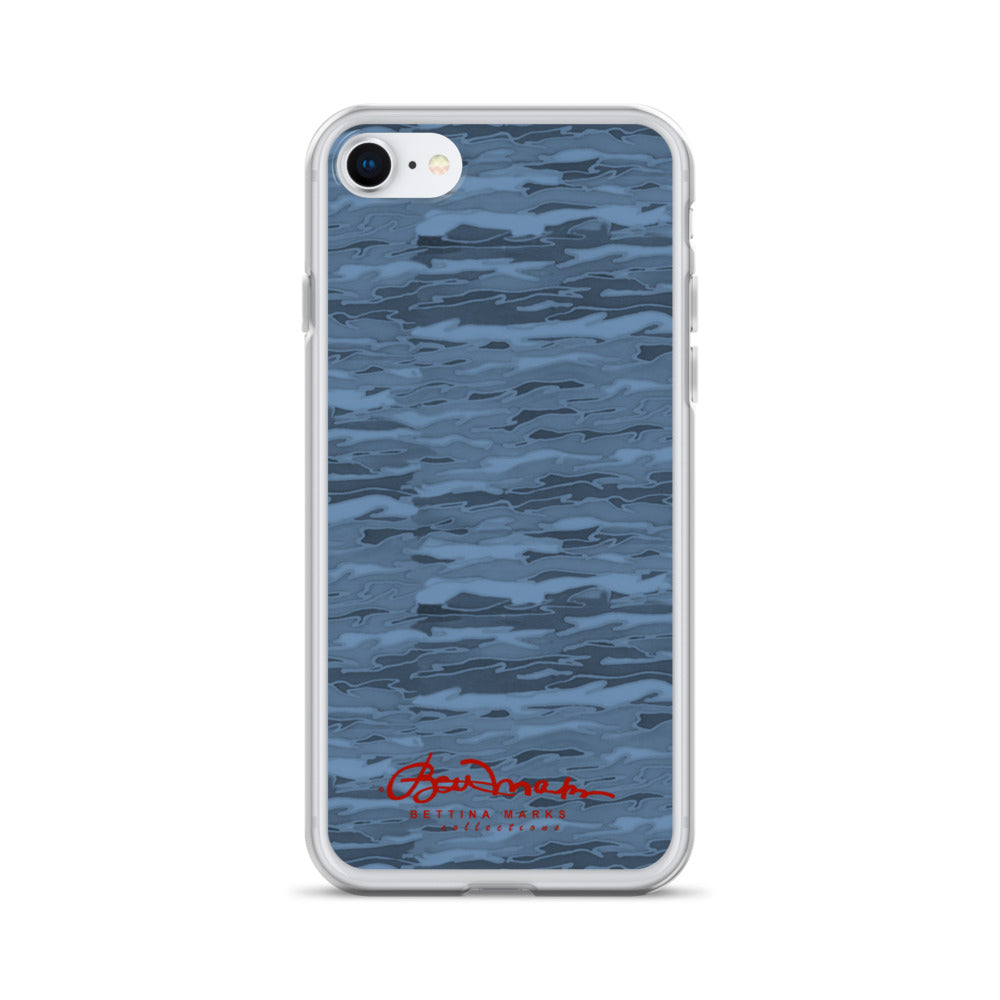 Steel Blue Camouflage Lava iPhone Case (select model)