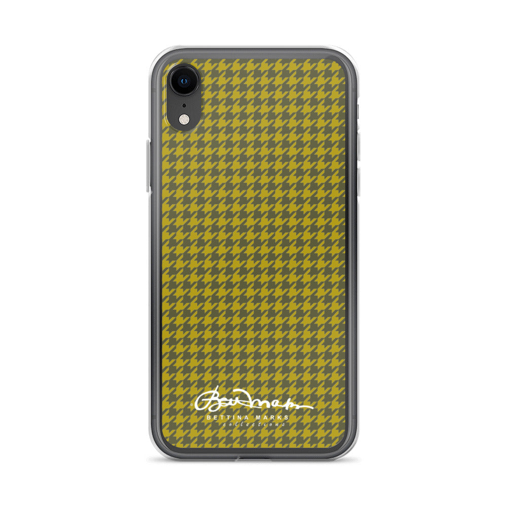 Olive Houndstooth iPhone Case
