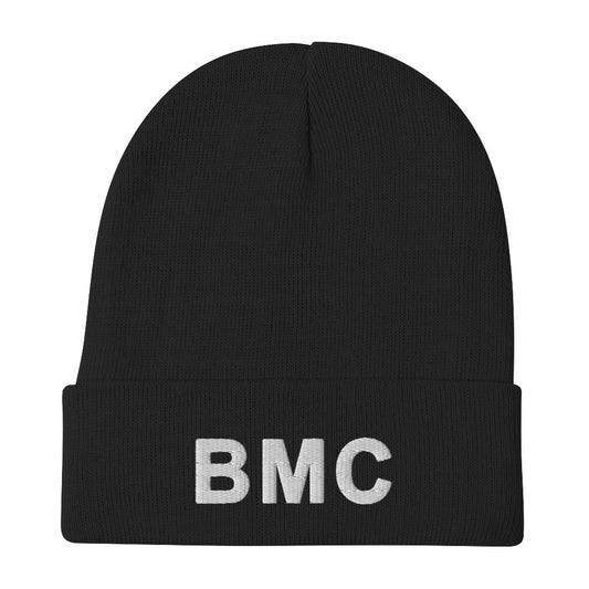 Black Bettina Marks Collections LOGO Embroidered Beanie