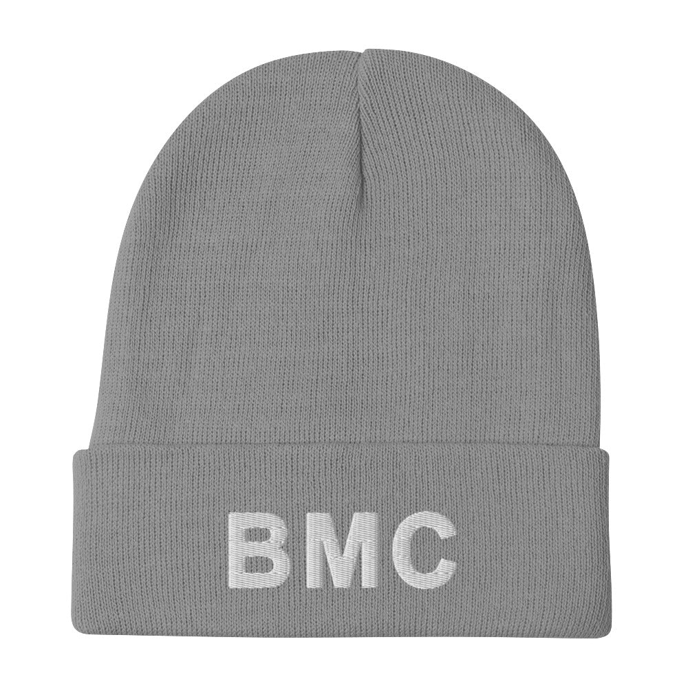 Gray Bettina Marks Collections LOGO Embroidered Beanie