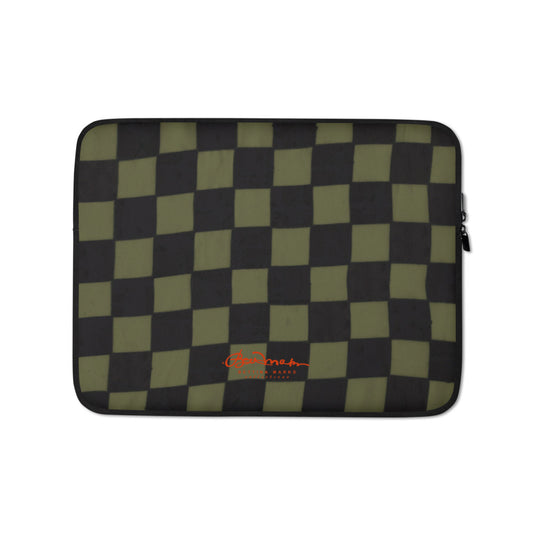 Khaki Checkerboard Laptop Sleeve