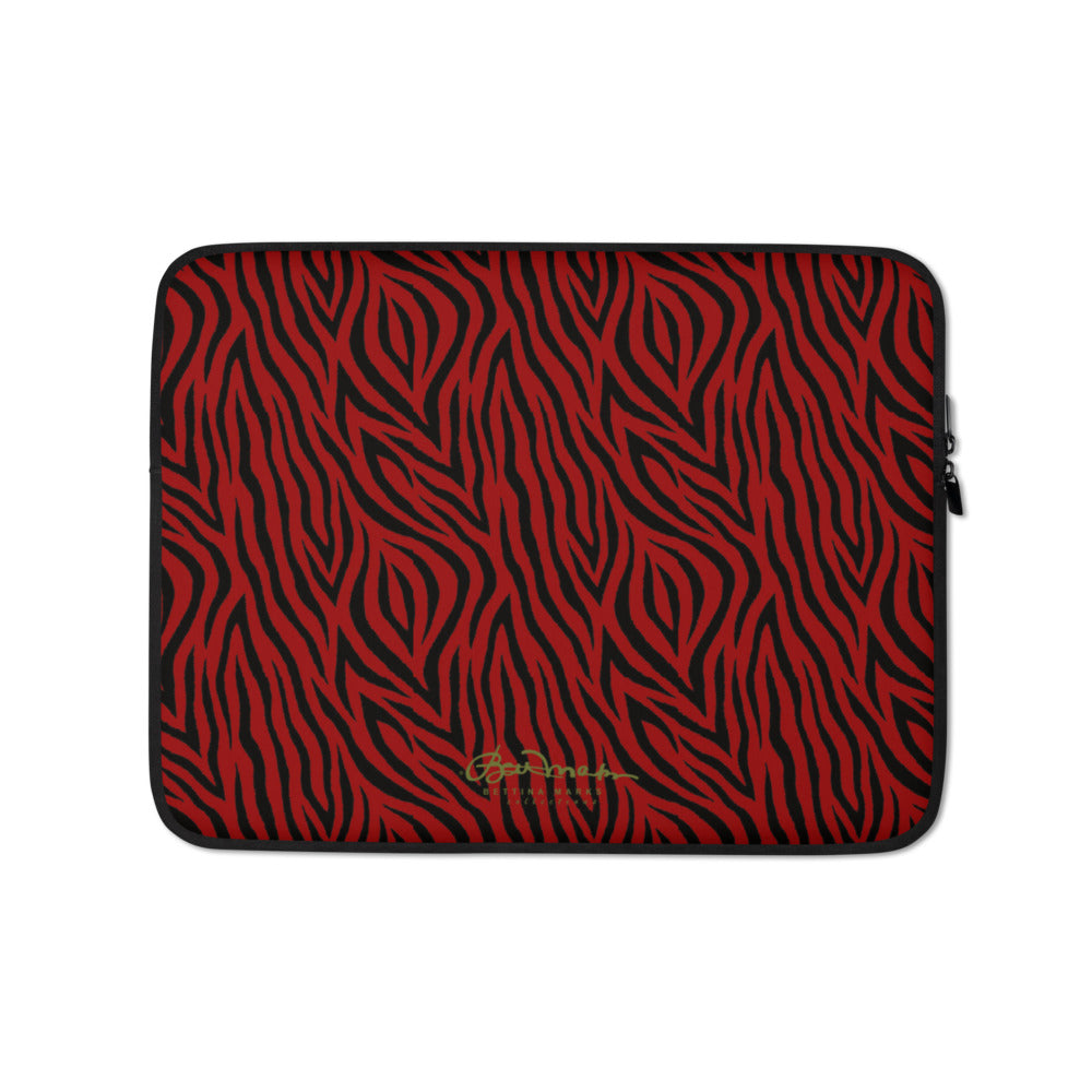 Red Zebra Laptop Sleeve