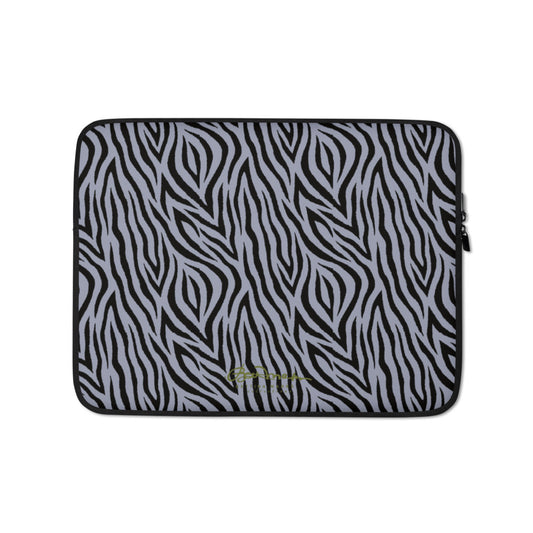 Grey Zebra Laptop Sleeve
