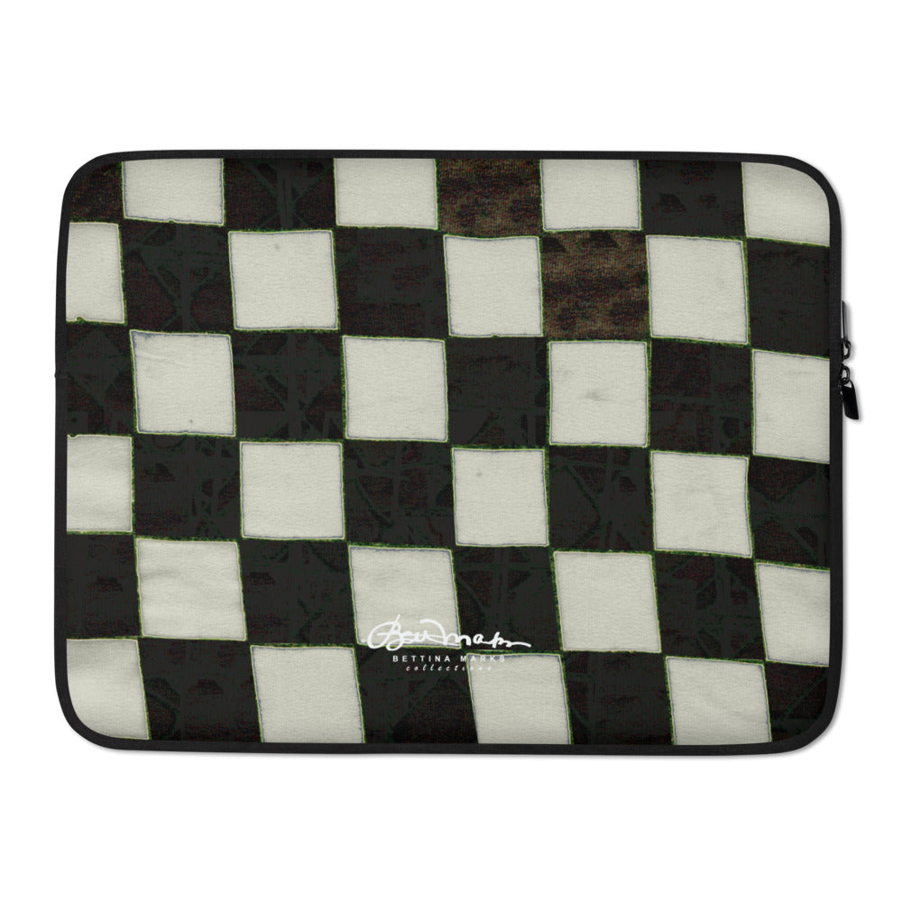 B&W Checkerboard Laptop Sleeve