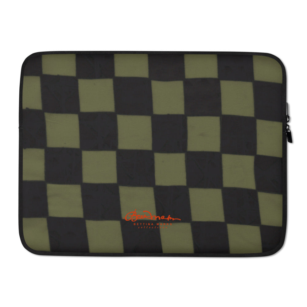 Khaki Checkerboard Laptop Sleeve