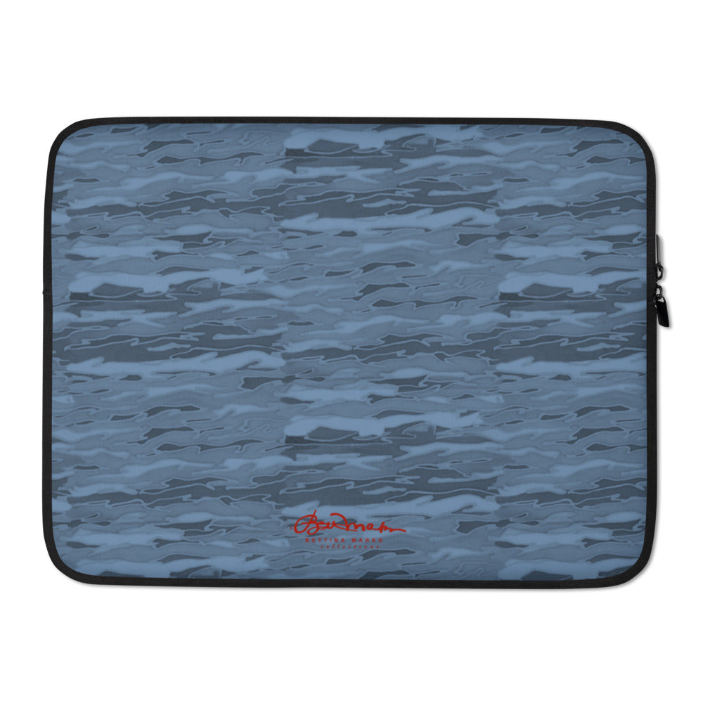 Steel Blue Camouflage Lava Laptop Sleeve