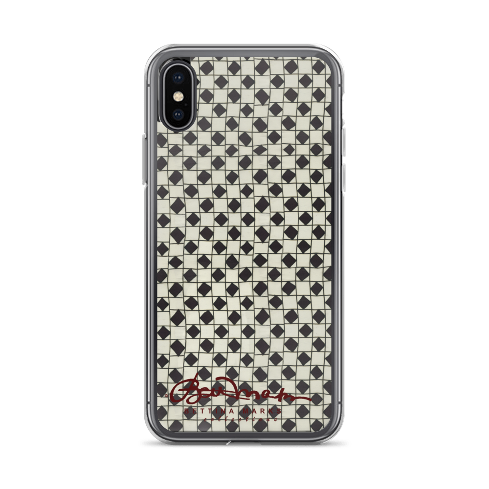 B&W Checkerboard Tough iPhone X Case