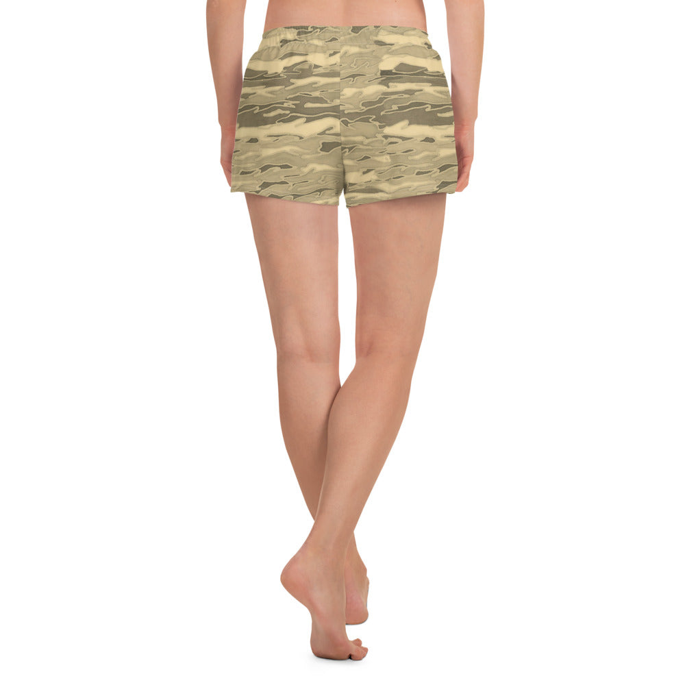 Sand Lava Camouflage Women's Athletic Shorts