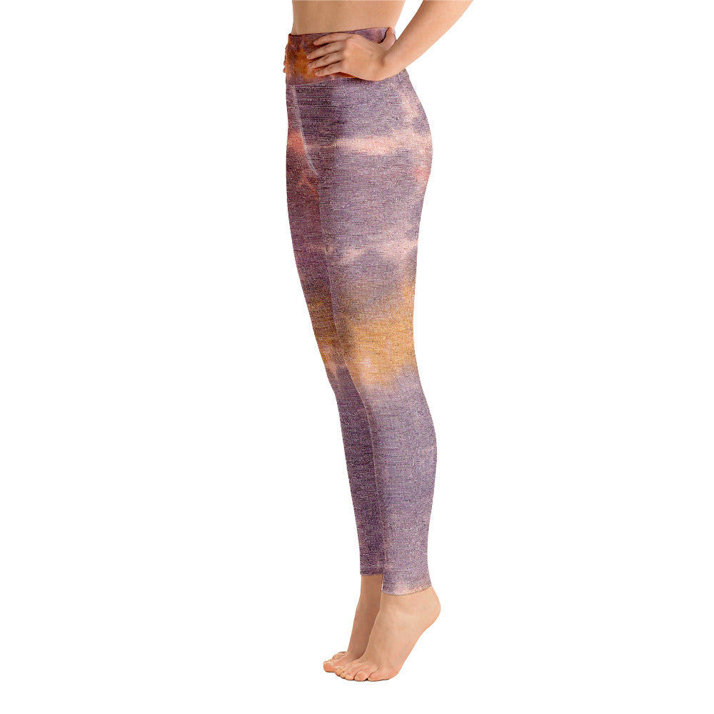 Purple Sunset Tie Dye Yoga Leggings