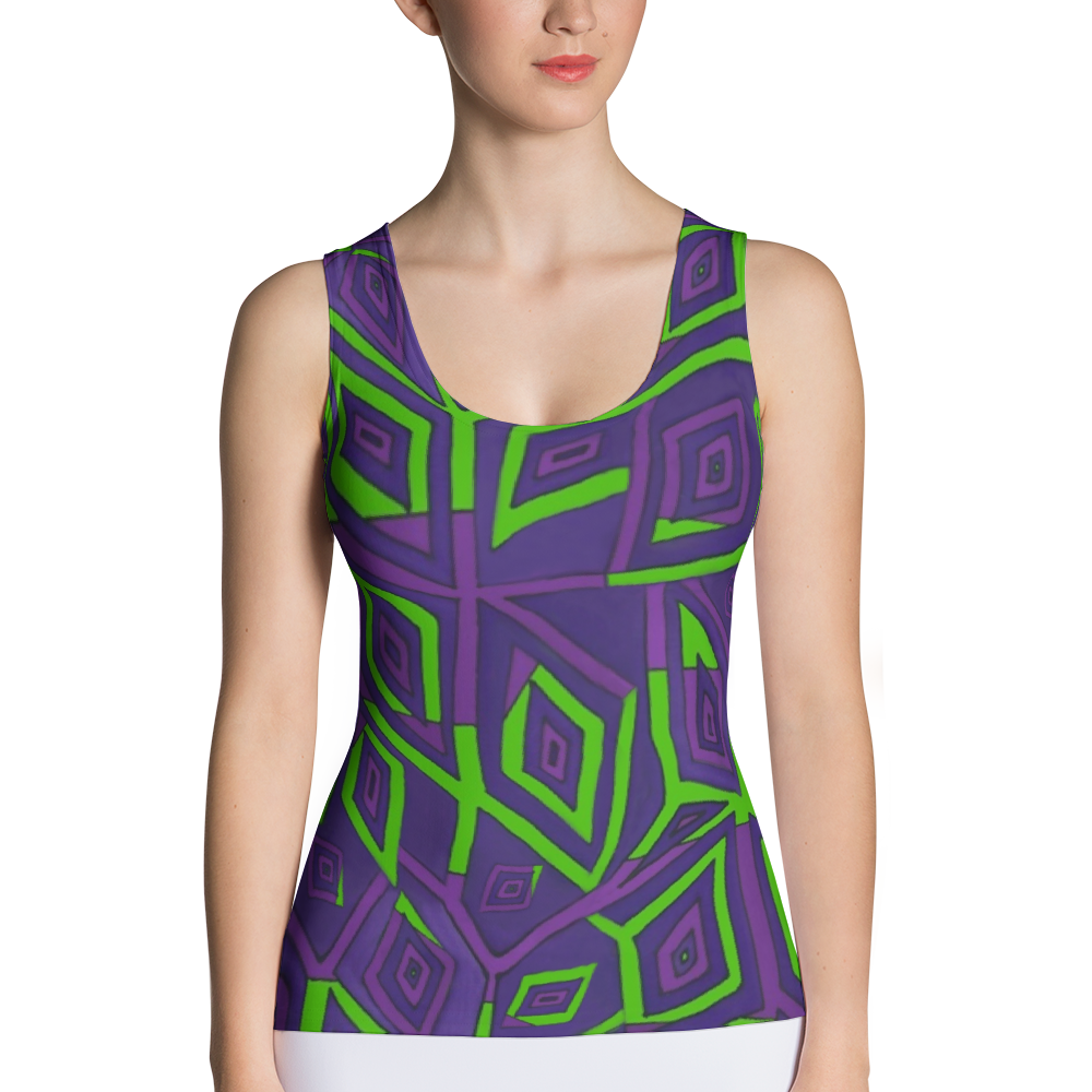 Joker Madness Fitted Tank Top Front