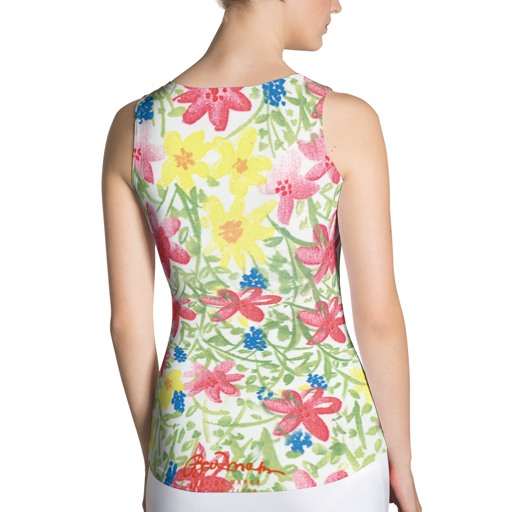 Wildflower Fitted Tank Top Back
