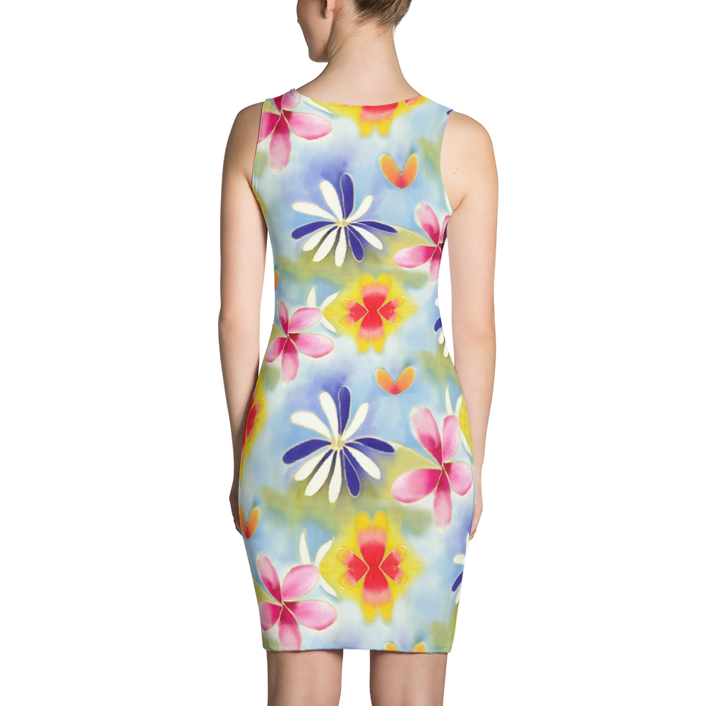 Sunrise Floral Fitted Dress