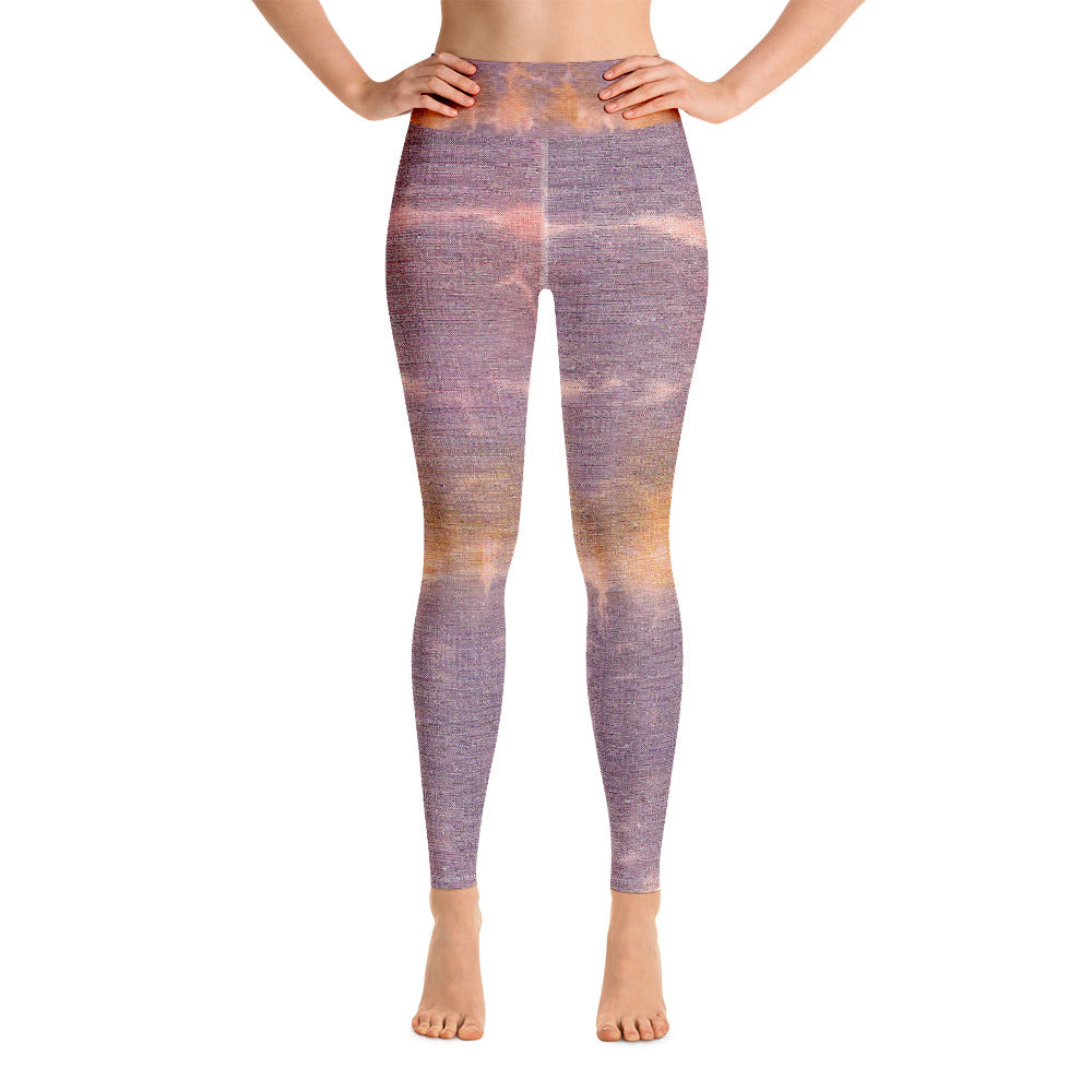 Purple Sunset Tie Dye Yoga Leggings