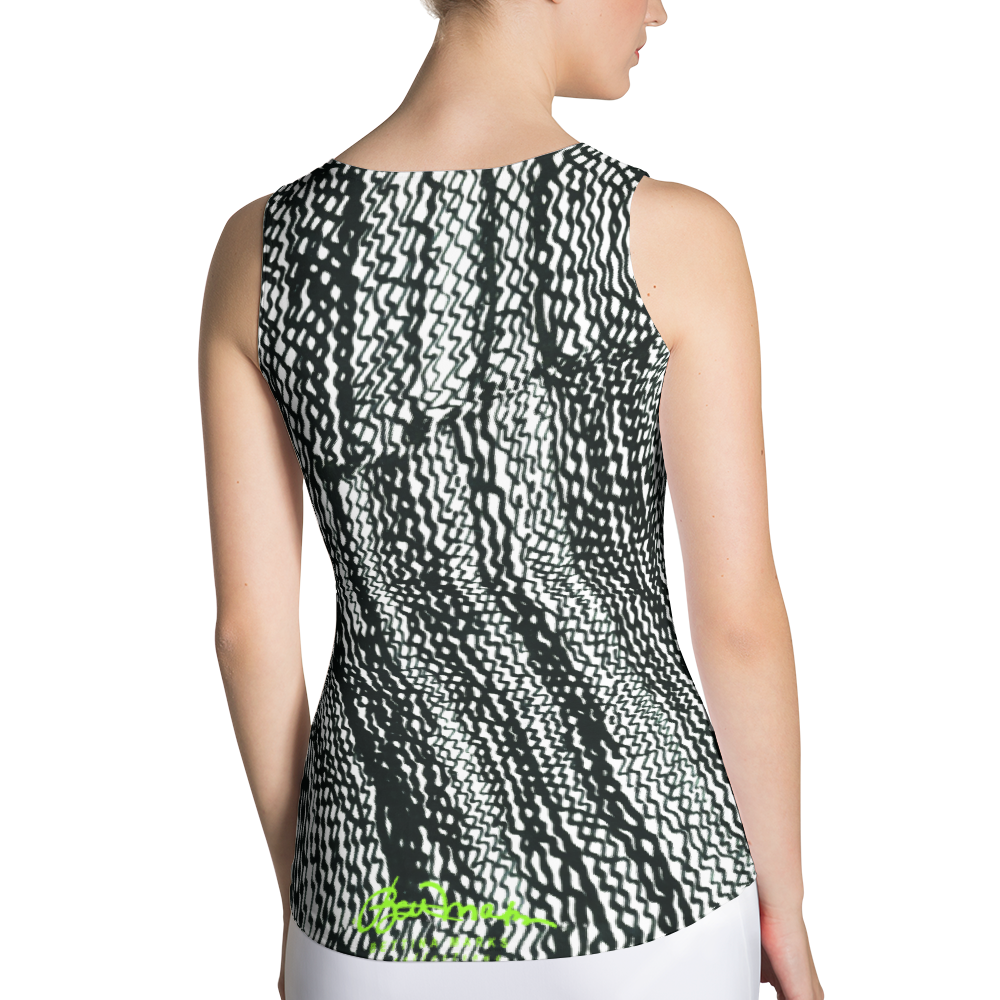 Scribbles Fitted Tank Top Back