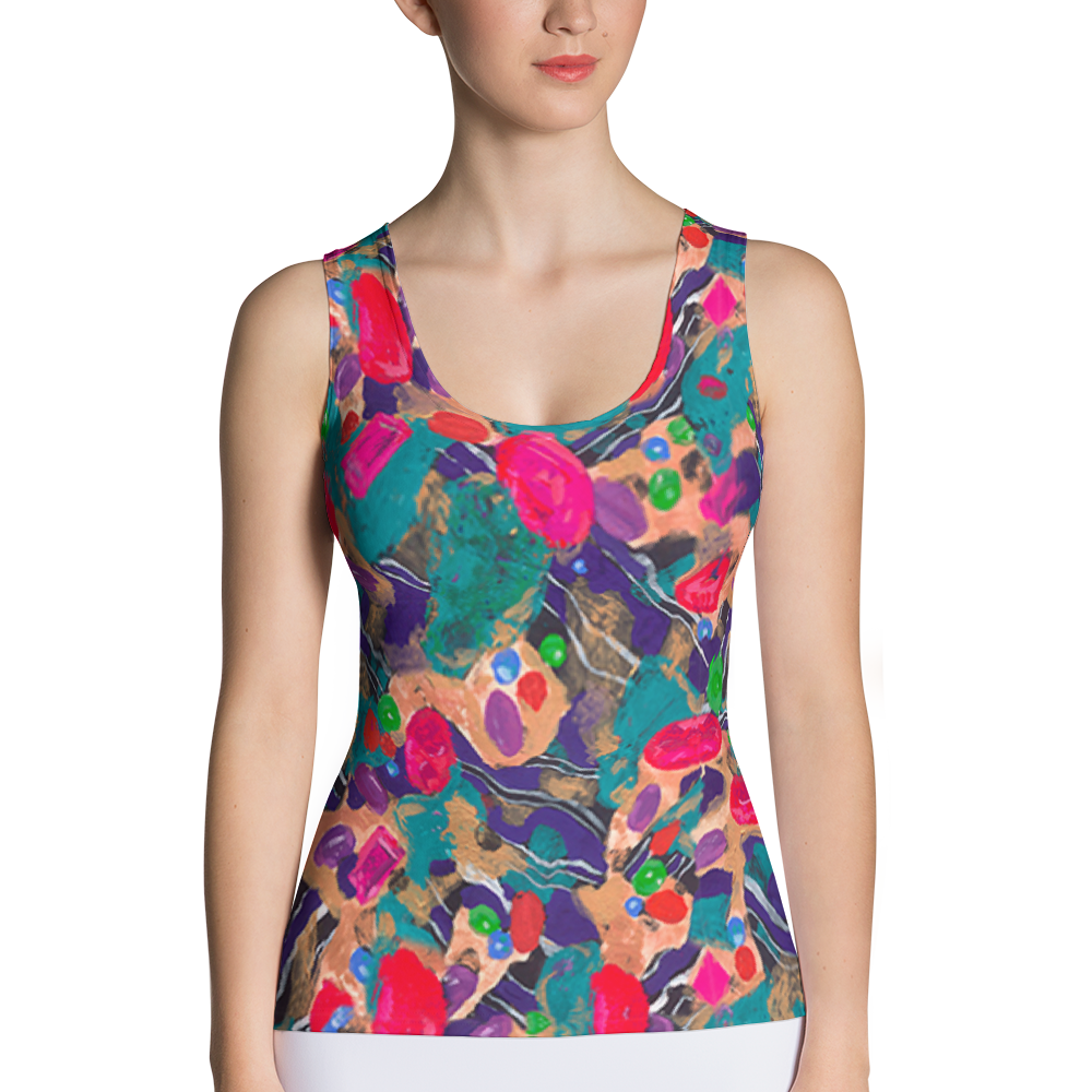 Jelly Bean Fitted Tank Top Front