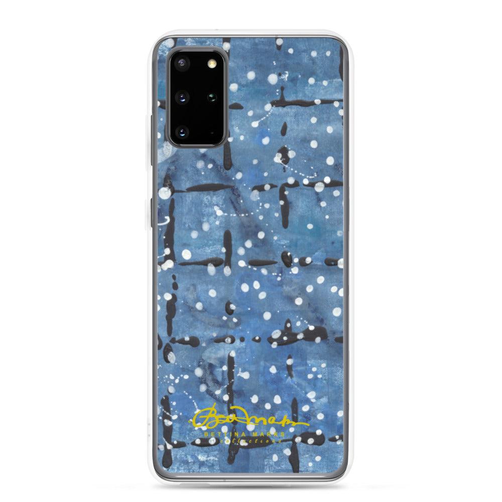 Blu&White Dotted Plaid Samsung Case (select model)