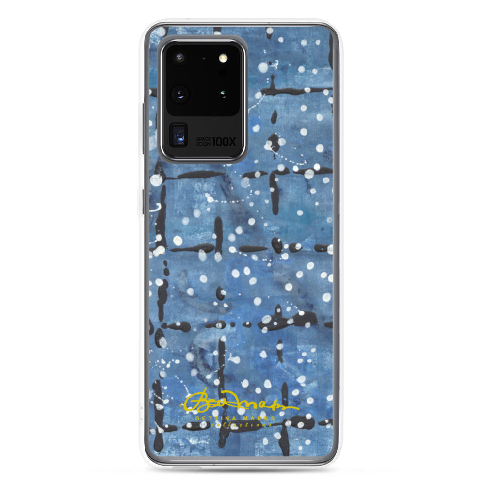 Blu&White Dotted Plaid Samsung Case (select model)