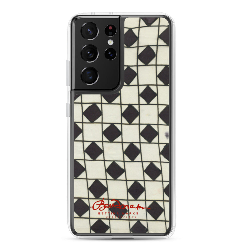 B&W Checkerboard Optical Samsung Case (select model)