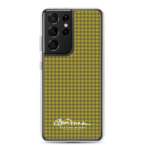 Yellow Houndstooth Samsung Case