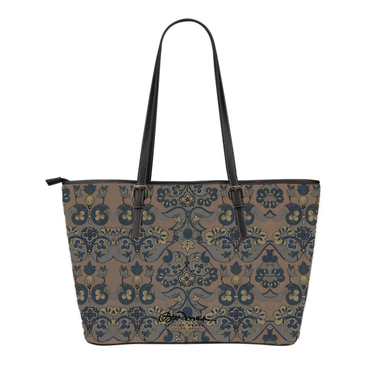 Not Quite Paisley On Light Brown Large Tote Bag