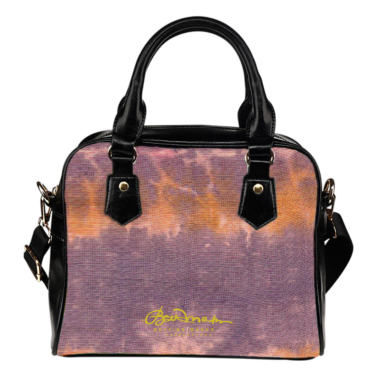 Purple Sunset Tie Dye Hand Bag w Shoulder Strap